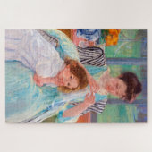 ヤング・マザー・裁縫・メアリーカッサット ジグソーパズル (横)