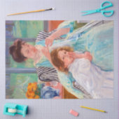 ヤング・マザー・裁縫・メアリーカッサット 薄葉紙 (クラフト)