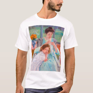 ヤング・マザー・裁縫・メアリーカッサット Tシャツ