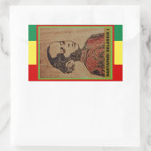 ヤング・ラス、ヤング・ハイレ・セラシーI、ジャ・ラスタファリ 長方形シール (バッグ)