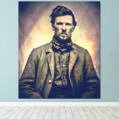 ヤング・ワイアット・アープ。1870 キャンバスプリント (インサイチュ (ウッドフロア))