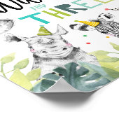 ヤング・ワイルドとサファリ第3誕生日標識 ポスター (角)