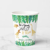 ヤング・ワイルドと3つの恐竜の少年たち第3誕生日 紙コップ (裏面)