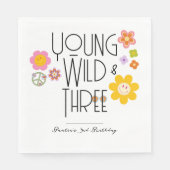 ヤング、ワイルド、および3 |キッド誕生日ナプキンス |スマイル スタンダードランチョンナプキン (正面)