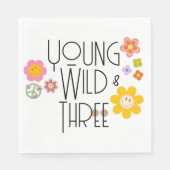 ヤング、ワイルド、および3 |キッド誕生日ナプキン |スマイル スタンダードランチョンナプキン (正面)