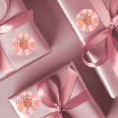 ヤング、ワイルド、および3 | B-Dayお気に入りステッカー |ピンク ラウンドシール