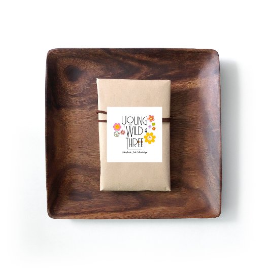 ヤング、ワイルド、および3 | B-Dayメッセージカード |スマイル フェイバータグ