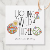ヤング、ワイルド、および3 | B-Dayメッセージカード | Boho フェイバータグ (裏面)