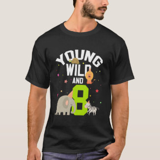 ヤング・ワイルド・アンド・エイト アニマルズーー誕生日 Tシャツ