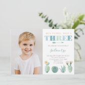 ヤング ワイルド アンド サンセイタケトウ 3歳の誕生日 男の子 招待状 (スタンド正面)