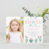 ヤング ワイルド アンド スリー ガール カクタス ピクチャー 招待状 (スタンド正面)