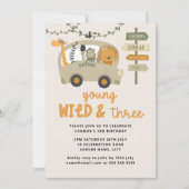 『ヤング・ワイルド・アンド・スリー・サファリ・アニマルズ第3誕生日』 招待状 (正面)