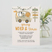 『ヤング・ワイルド・アンド・スリー・サファリ・アニマルズ第3誕生日』 招待状 (スタンド正面)