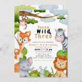 ヤング ワイルド アンド スリー サード バースデー インビテーション (正面/裏面)