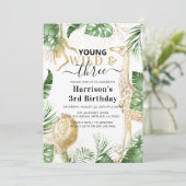 ヤング ワイルド アンド スリー ジャングル グリー ネイチャー バースデー パーティー 招待状 (スタンド正面)