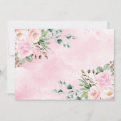 ヤング ワイルド アンド スリー フローラル ガール ジャングル 3歳 誕生日 招待状 (裏面)