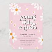 ヤング ワイルド アンド スリー 誕生日パーティー 招待状 (正面/裏面)