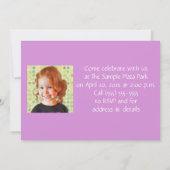 ヤング・ワイルド・スリーズ誕生日招待状 招待状 (裏面)