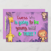 ヤング・ワイルド・スリーズ誕生日招待状 招待状 (正面/裏面)