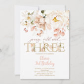 ヤング・ワイルド&スリーズ赤面フローラ第3誕生日 招待状 (正面)