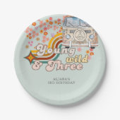 ヤング・ワイルド&スリーデイジーヴァン3rd誕生日レトロ ペーパープレート (正面)