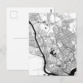 ヤンゴン ミャンマー 地図 ポストカード (正面/裏面)