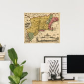 ヤンソンヴィシュエの地図 ポスター (ホームオフィス)