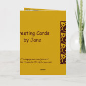 ヤンツによる50周年記念カード カード (裏面)