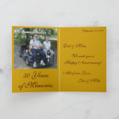 ヤンツによる50周年記念カード カード (内部)