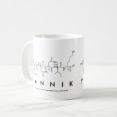 ヤンニクペプチド名mug コーヒーマグカップ (正面左)