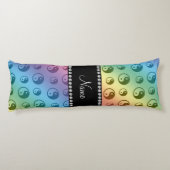 ヤンパターンをyingパーソナライズな一流の虹 ボディピロー (裏面)