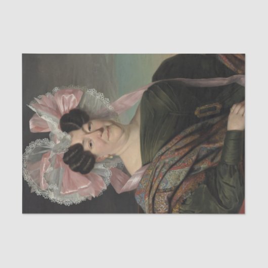 ヤン・アダム・クレスマンによる女性のポートレート 薄葉紙 (正面)