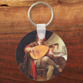 ヤン・スティーン。自画像遊のルーテ キーホルダー (正面)