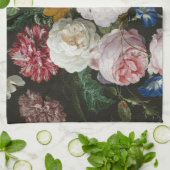 ヤン・ダビズ。De Heem – 花を持つ静物詩 キッチンタオル (折り畳み)
