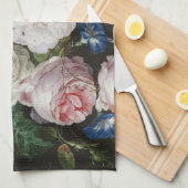 ヤン・ダビズ。De Heem – 花を持つ静物詩 キッチンタオル (四つ折り)