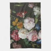 ヤン・ダビズ。De Heem – 花を持つ静物詩 キッチンタオル (縦)