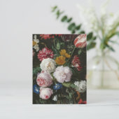 ヤン・ダビズ。De Heem – 花を持つ静物詩 サンキューカード (スタンド正面)