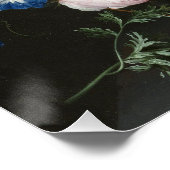 ヤン・ダビズ。De Heem – 花を持つ静物詩 ポスター (コーナー)