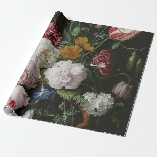 ヤン・ダビズ。De Heem – 花を持つ静物詩 ラッピングペーパー (アンロールド)