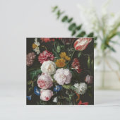 ヤン·デビッズドヘム-花のある静物 招待状 (スタンド正面)