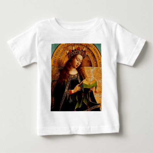 ヤン・ファン・エイクによる聖母マリア ベビーTシャツ (正面)