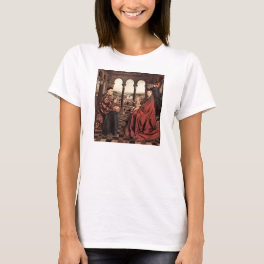 ヤン・ファン・エイク-マドンナおよび一等書記官ニコラスRol Tシャツ (正面)