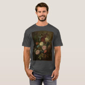ヤン・ファン・ハイサム - 花瓶に生けた花 Tシャツ (正面フル)