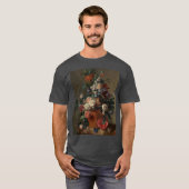 ヤン・ファン・ハイサム - 花瓶に生けた花 Tシャツ (正面フル)