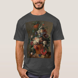 ヤン・ファン・ハイサム - 花瓶に生けた花 Tシャツ