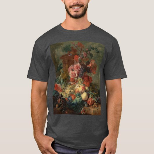 ヤン・ファン・ホイサム - 果物の静物画 Tシャツ (正面)