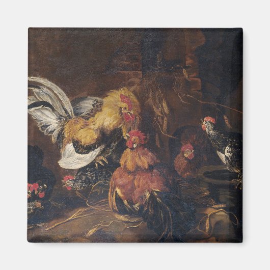 ヤン・フット・コックファイト マグネット (正面)