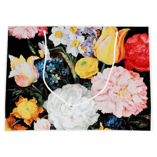 ヤン・ブリューゲル (子)《ガラスの花瓶の花》 ラージペーパーバッグ (正面)