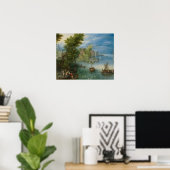 ヤン・ブリーゲル・ザ・エルダー – 川の風景 ポスター (ホームオフィス)