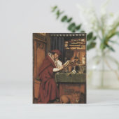 ヤン・ヴァン・エイク – セント・ジェローム氏の勉強 ポストカード (スタンド正面)